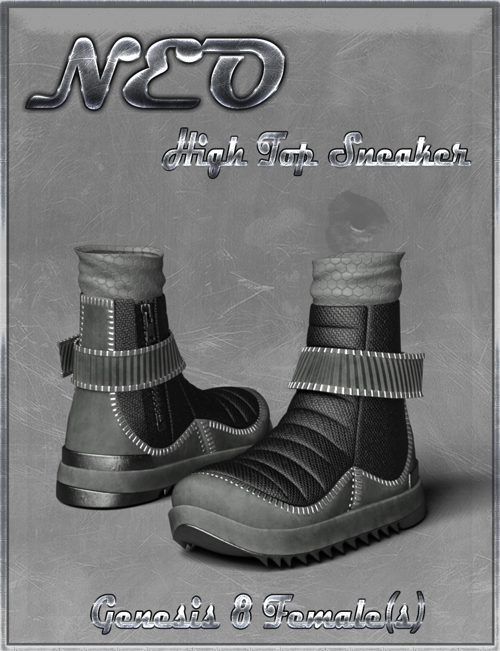 NEO High Boots and High Top Sneaker for Genesis 8 Female(s) by: FUNtasi, 3D Models by Daz 3D