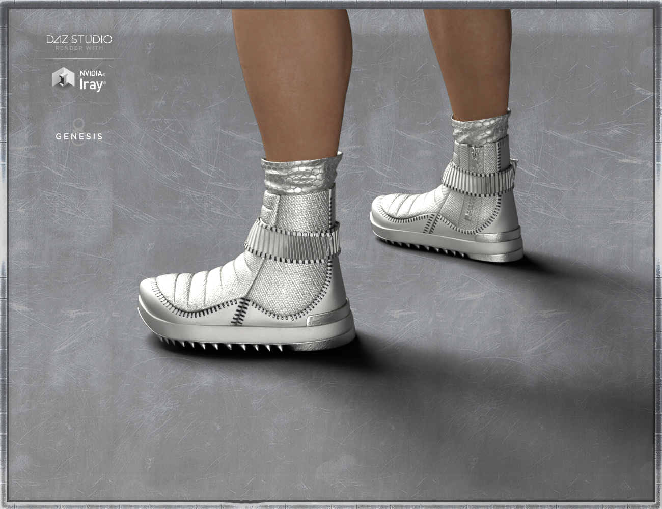 NEO High Boots and High Top Sneaker for Genesis 8 Female(s) by: FUNtasi, 3D Models by Daz 3D