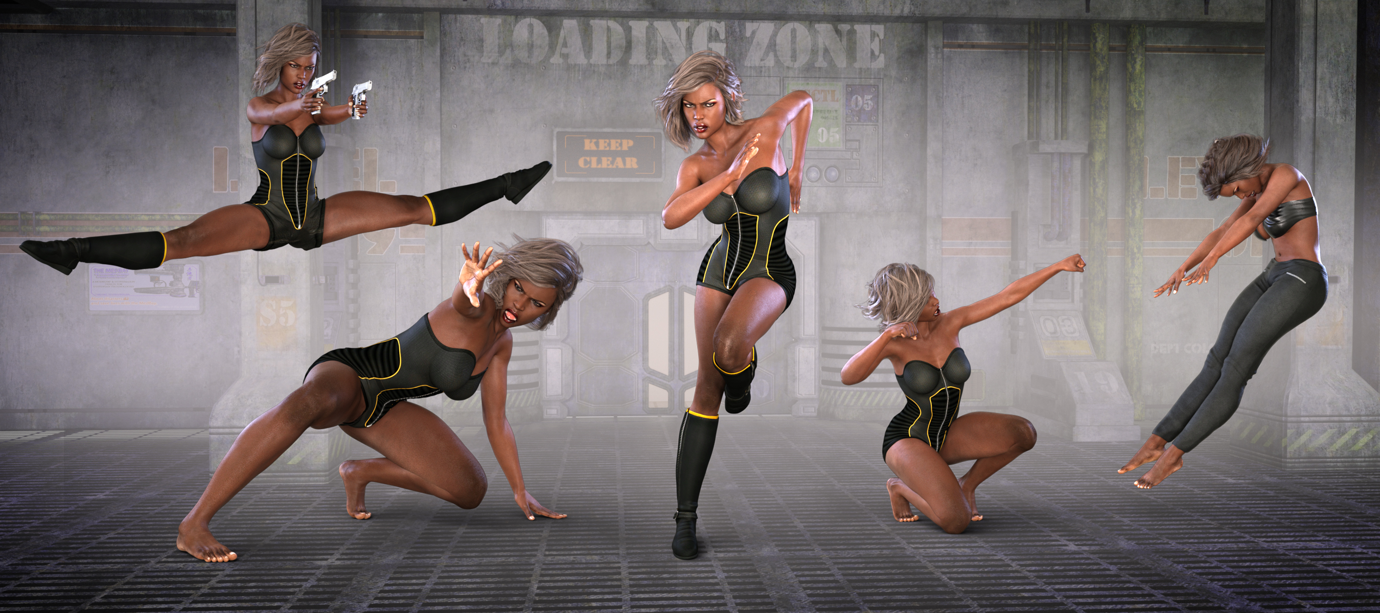 Z Real Action - Poses and Expressions for Genesis 8 Female by: Zeddicuss, 3D Models by Daz 3D