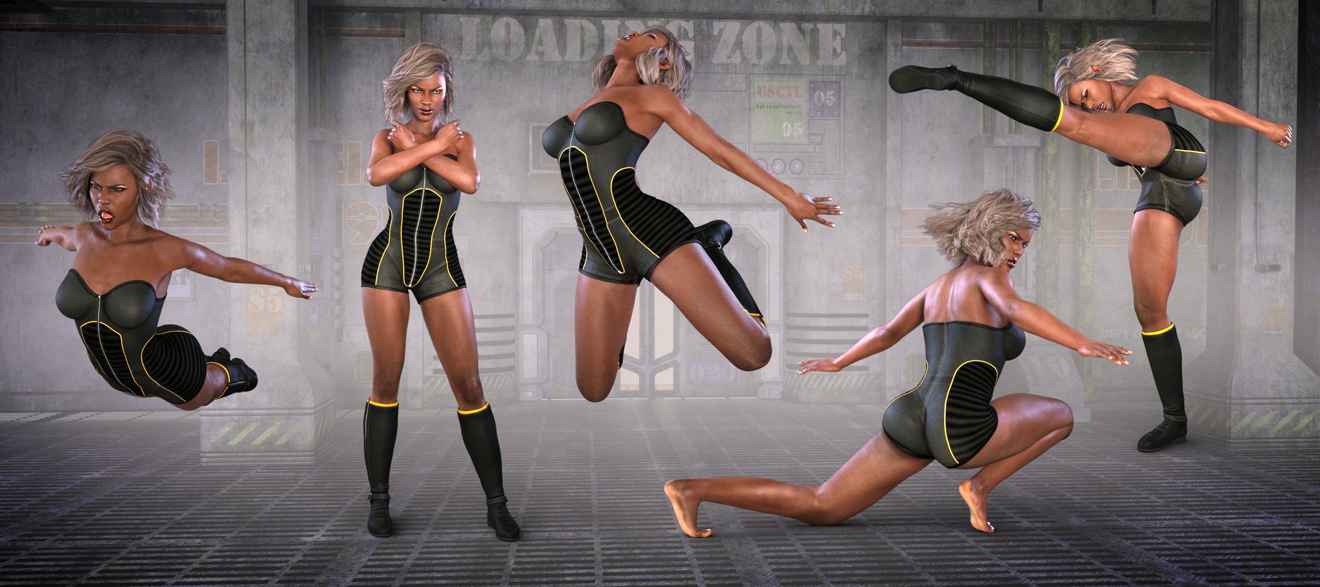 Z Real Action - Poses and Expressions for Genesis 8 Female by: Zeddicuss, 3D Models by Daz 3D