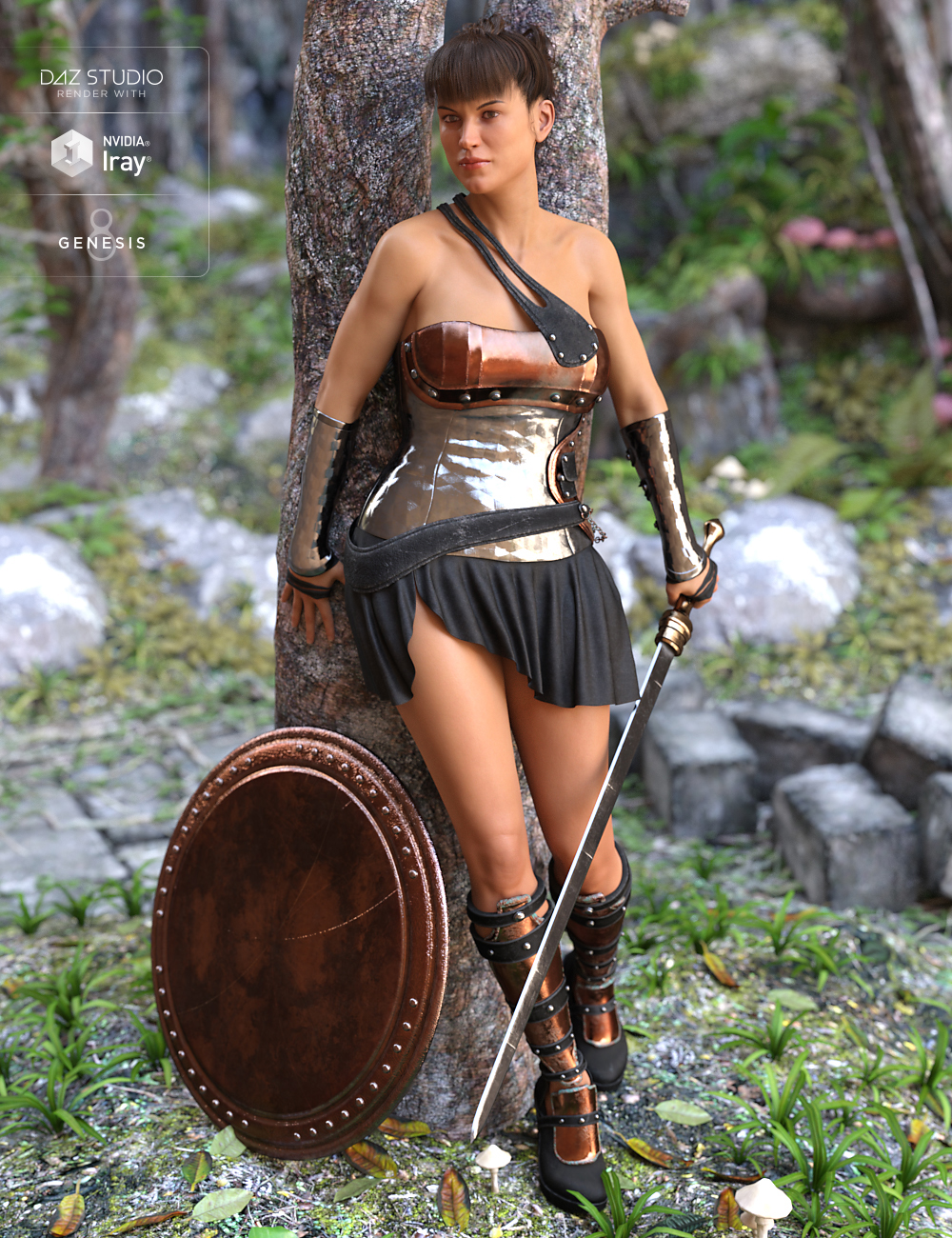 Goddess Minerva Outfit Textures by: Mely3D, 3D Models by Daz 3D