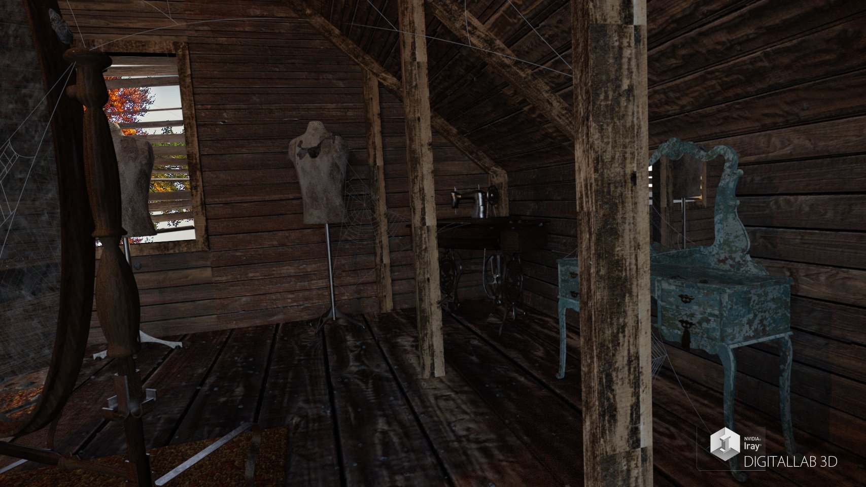 Creepy Attic Daz 3D