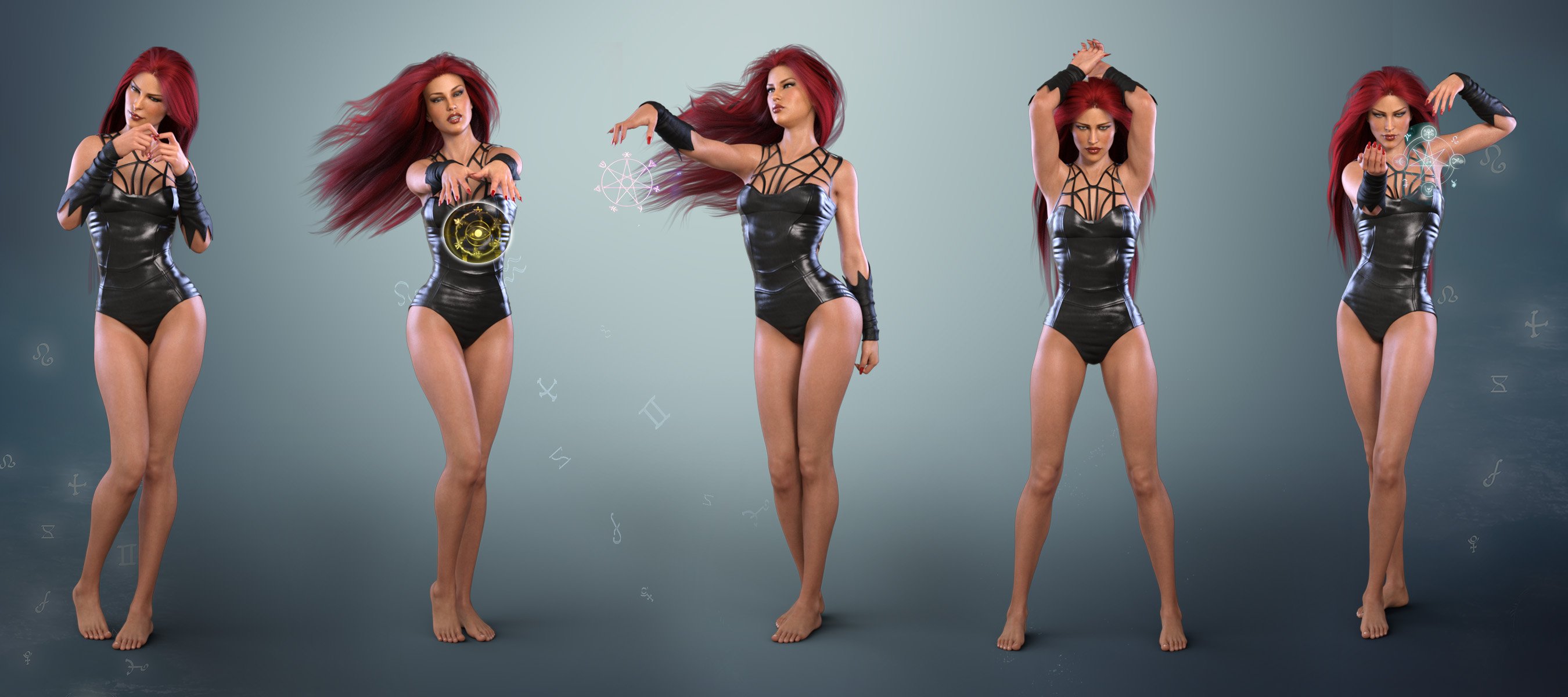 Z Femme Mystique - Poses for Genesis 3 & 8 Female by: Zeddicuss, 3D Models by Daz 3D