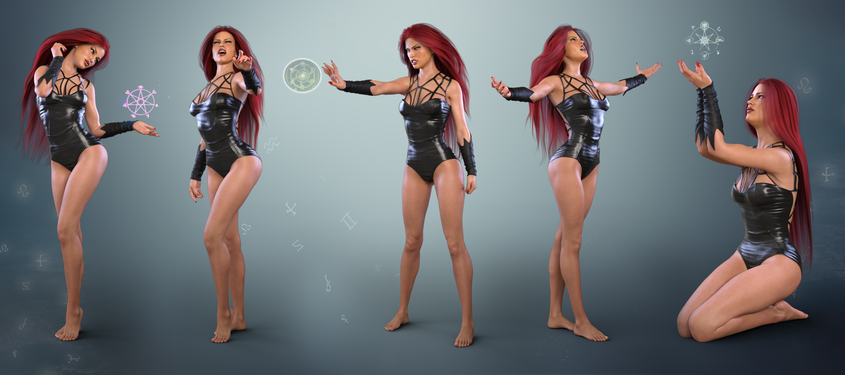 Z Femme Mystique - Poses for Genesis 3 & 8 Female by: Zeddicuss, 3D Models by Daz 3D