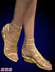 Gladiator Sandals for V4 by: Jim Burton, 3D Models by Daz 3D