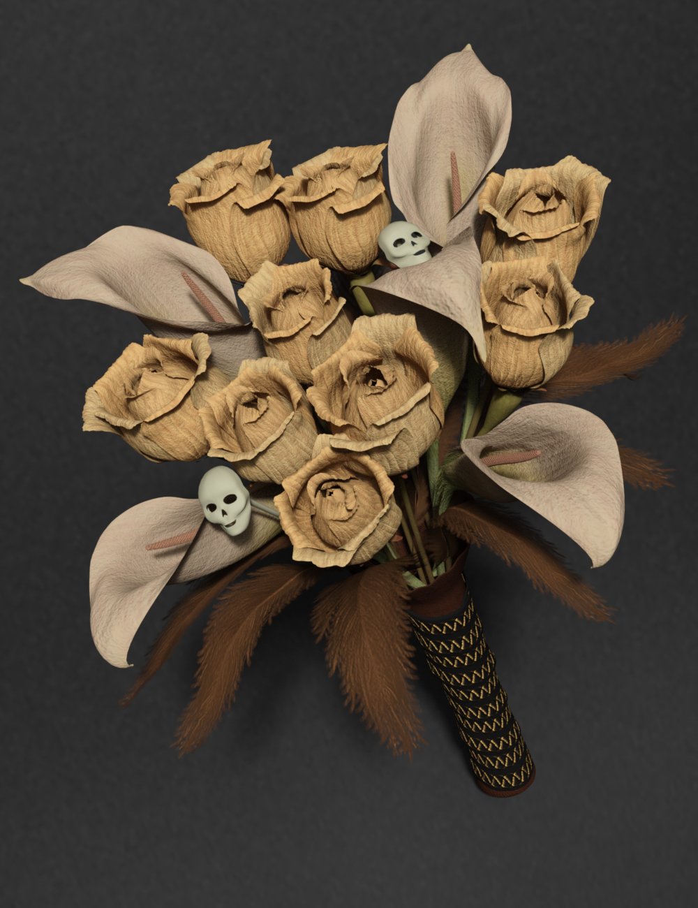 Gothic Flowers: Mix and Match Floral Bouquet Gothic Flowers: Mix and Match Floral Bouquet by: Inkara, 3D Models by Daz 3D