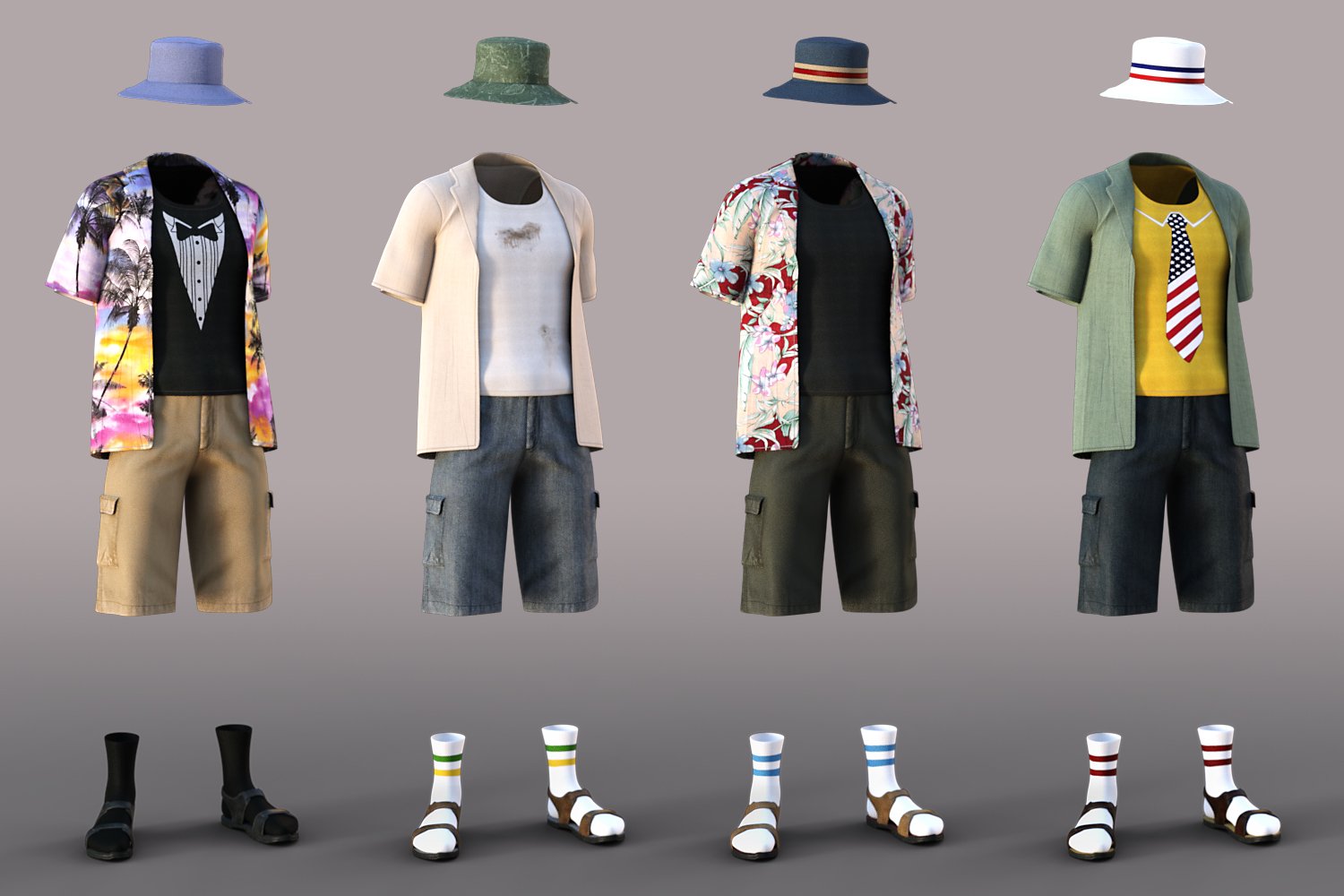 Summer Vacation Outfit Textures Summer Vacation Outfit Textures by: DirtyFairy, 3D Models by Daz 3D