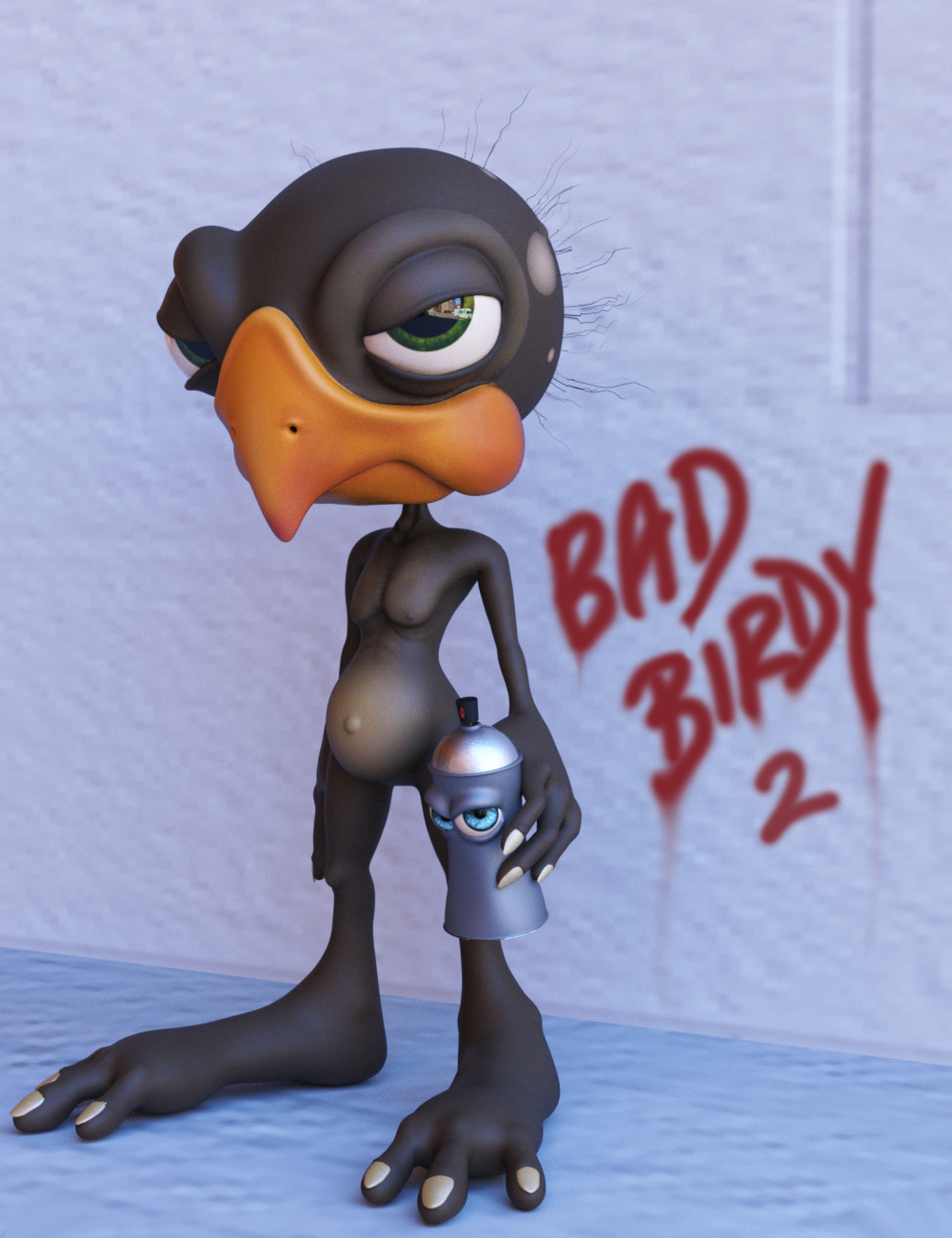 Bad Birdy 2.0 by: TheDarkerSideOfArt, 3D Models by Daz 3D