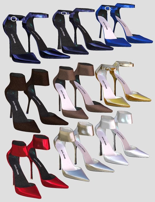 Stylish Shoes - Anklewrap Pumps for V4 Stylish Shoes - Anklewrap Pumps for V4 by: Jim Burton, 3D Models by Daz 3D