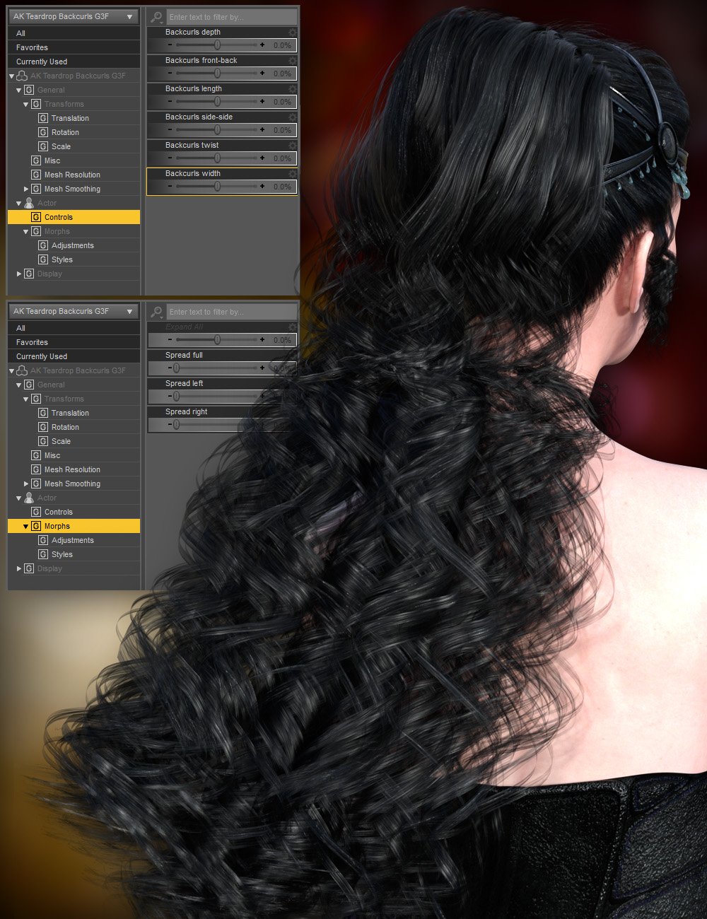 Teardrop Hair for Genesis 3 and 8 Female(s) by: ArkiShox-Design, 3D Models by Daz 3D