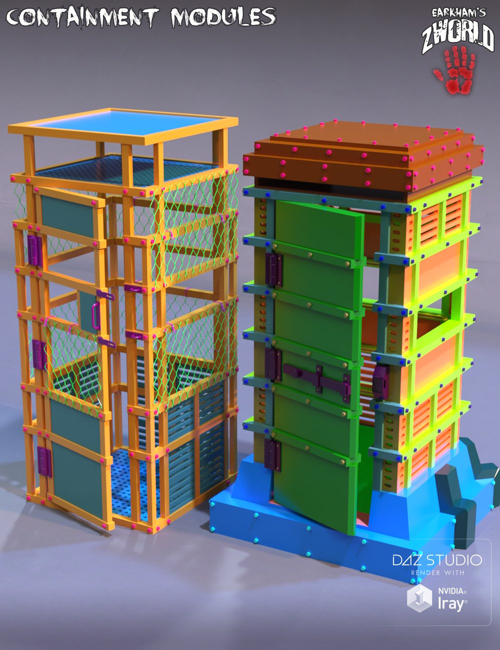 ZWorld Containment Modules by: E-Arkham, 3D Models by Daz 3D