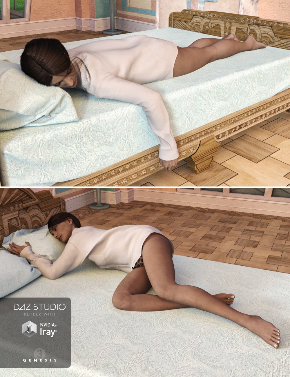 Sleeping and Napping for Genesis 3 Female by: Three Wishes, 3D Models by Daz 3D