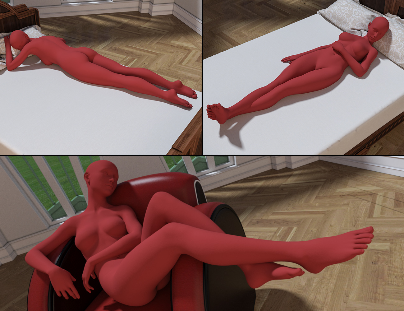 Sleeping and Napping for Genesis 3 Female by: Three Wishes, 3D Models by Daz 3D
