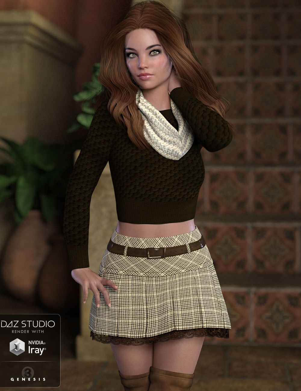 Autumn Haze Outfit For Genesis 8 Females Daz 3d