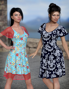 dForce Summer Dream Addon Textures by: esha, 3D Models by Daz 3D