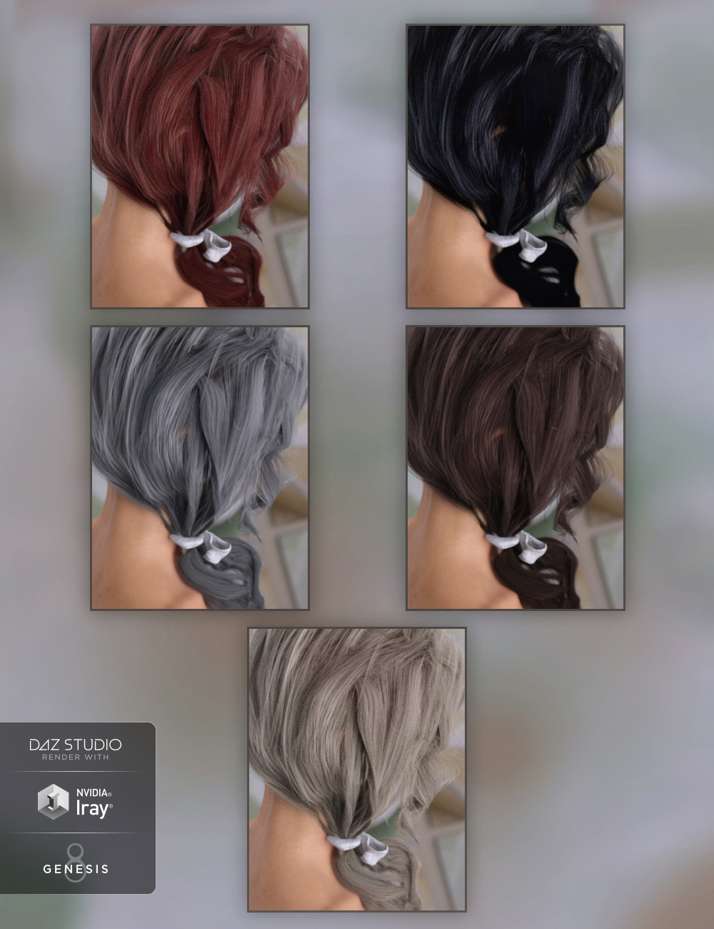 Orphelia Hair for Genesis 3 and 8 Female(s) by: Neftis3D, 3D Models by Daz 3D