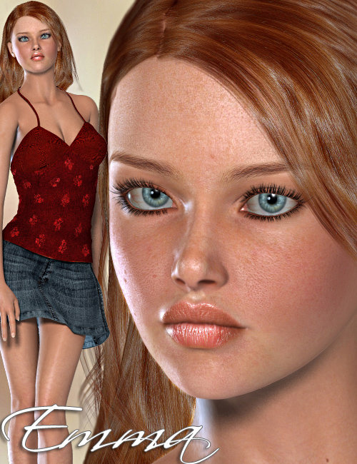 Emma for V4 by: maelwenn, 3D Models by Daz 3D