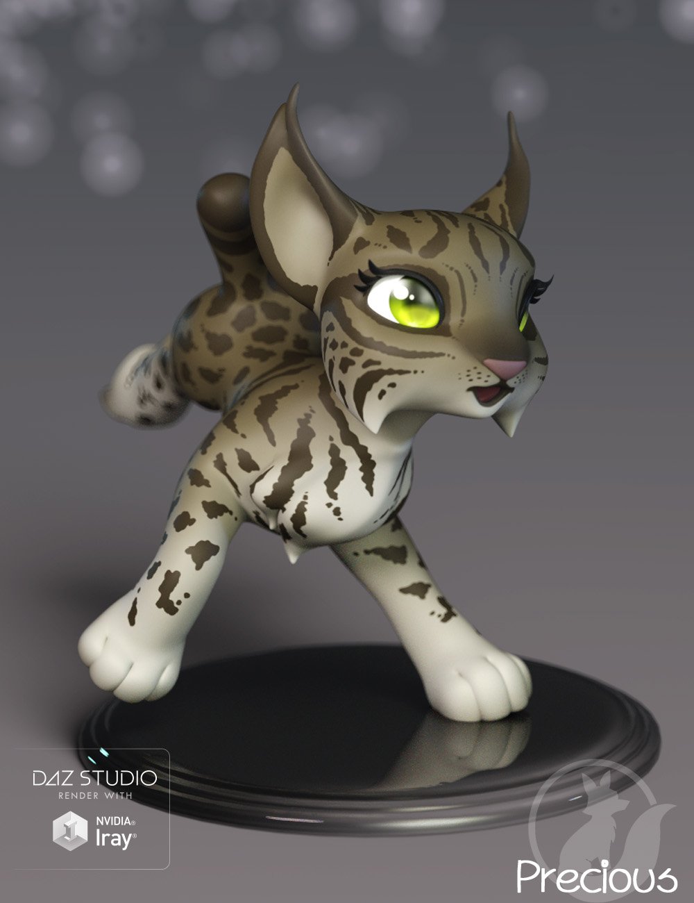 Precious Lynx by: Lady Littlefox, 3D Models by Daz 3D