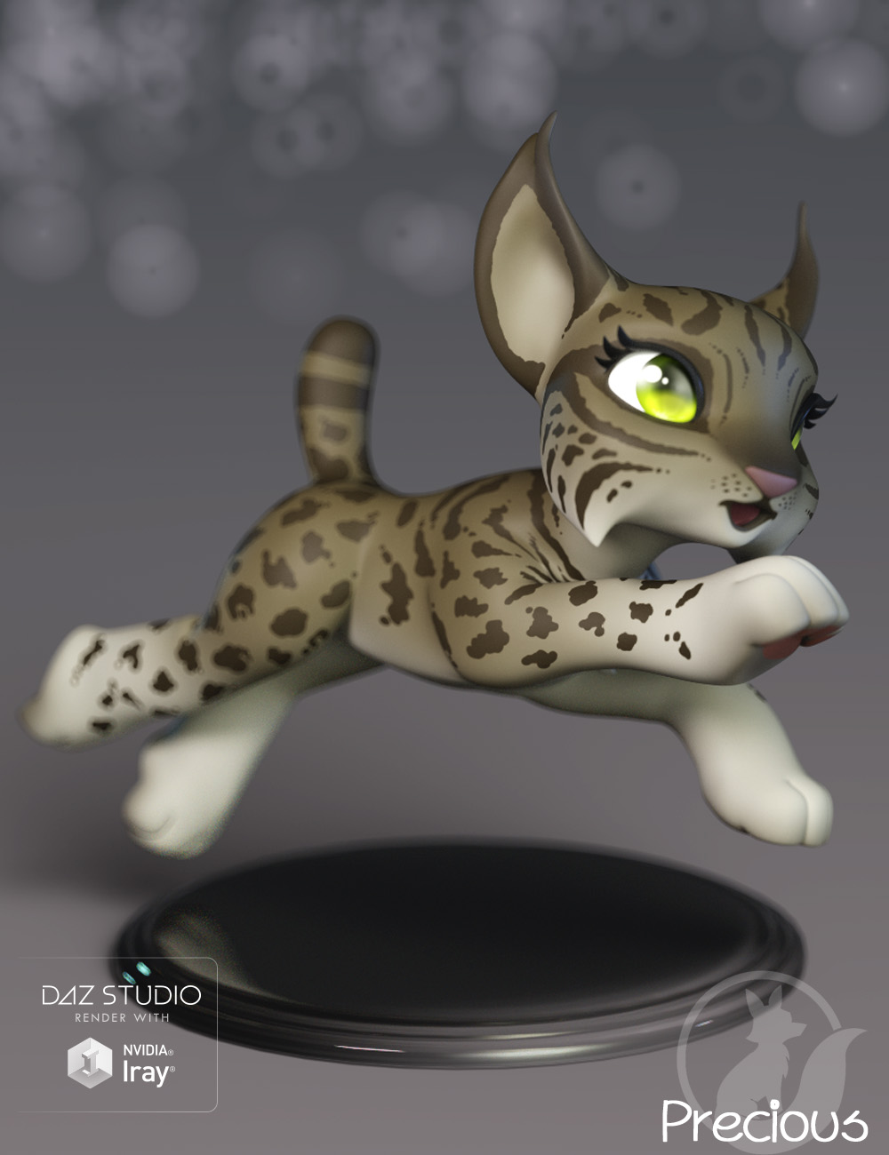 Precious Lynx by: Lady Littlefox, 3D Models by Daz 3D