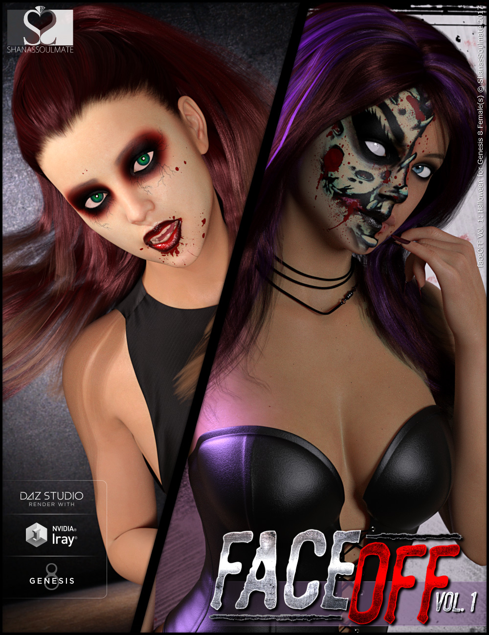 faceOFF Vol. 1: Halloween by: ShanasSoulmate, 3D Models by Daz 3D