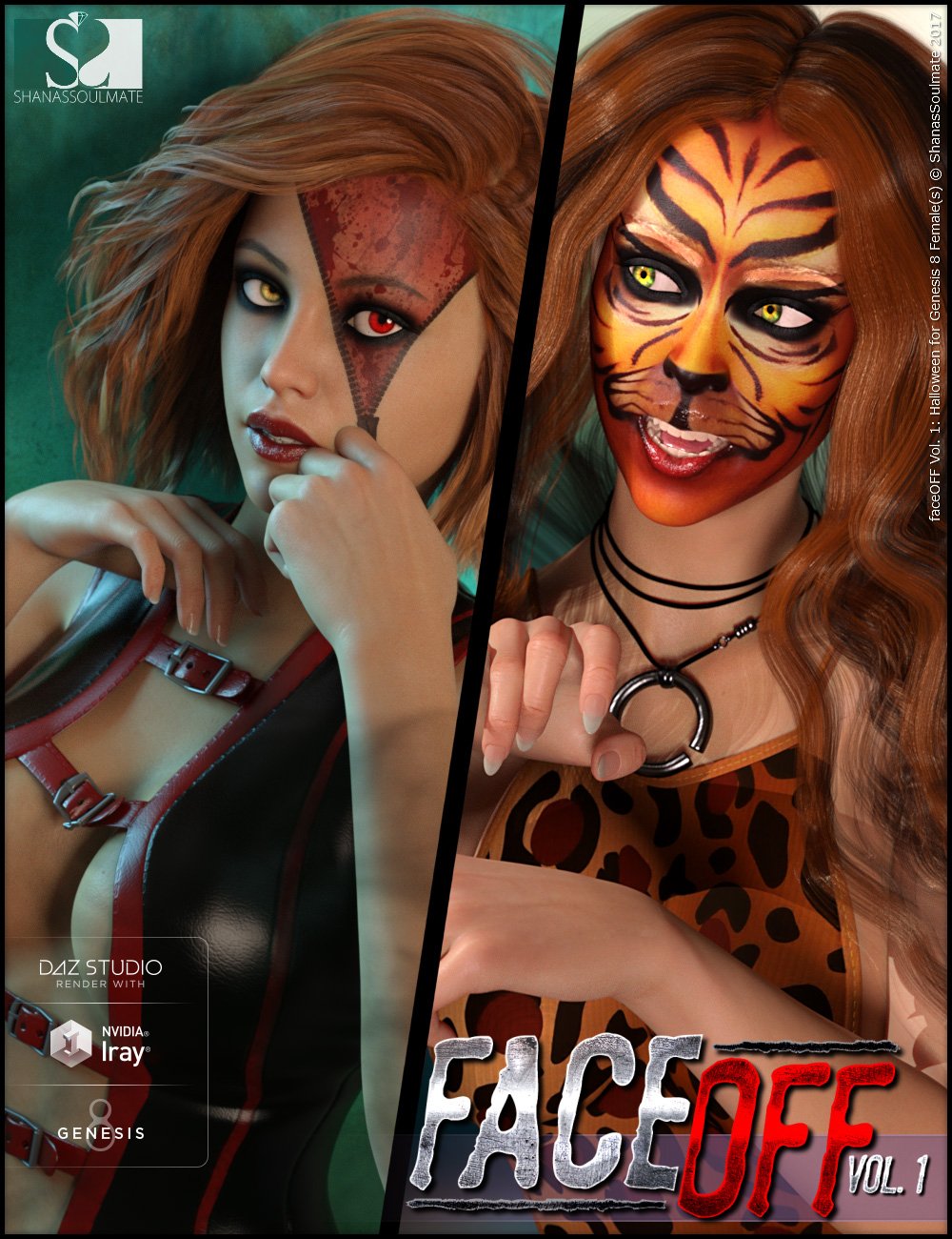 faceOFF Vol. 1: Halloween faceOFF Vol. 1: Halloween by: ShanasSoulmate, 3D Models by Daz 3D