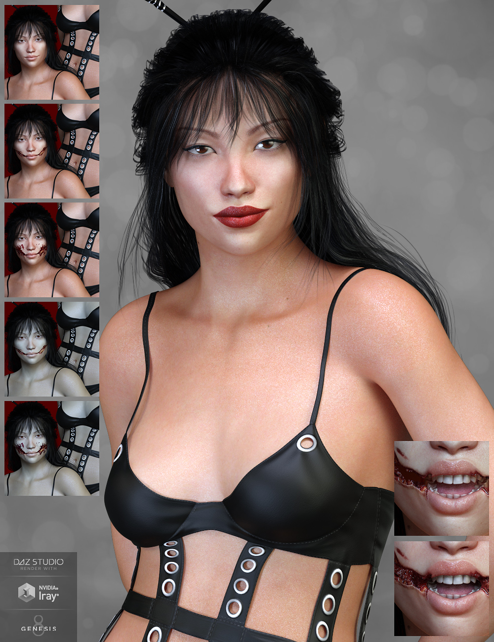 Mst KuchisakeOnna for Genesis 8 Female by: Mstene, 3D Models by Daz 3D