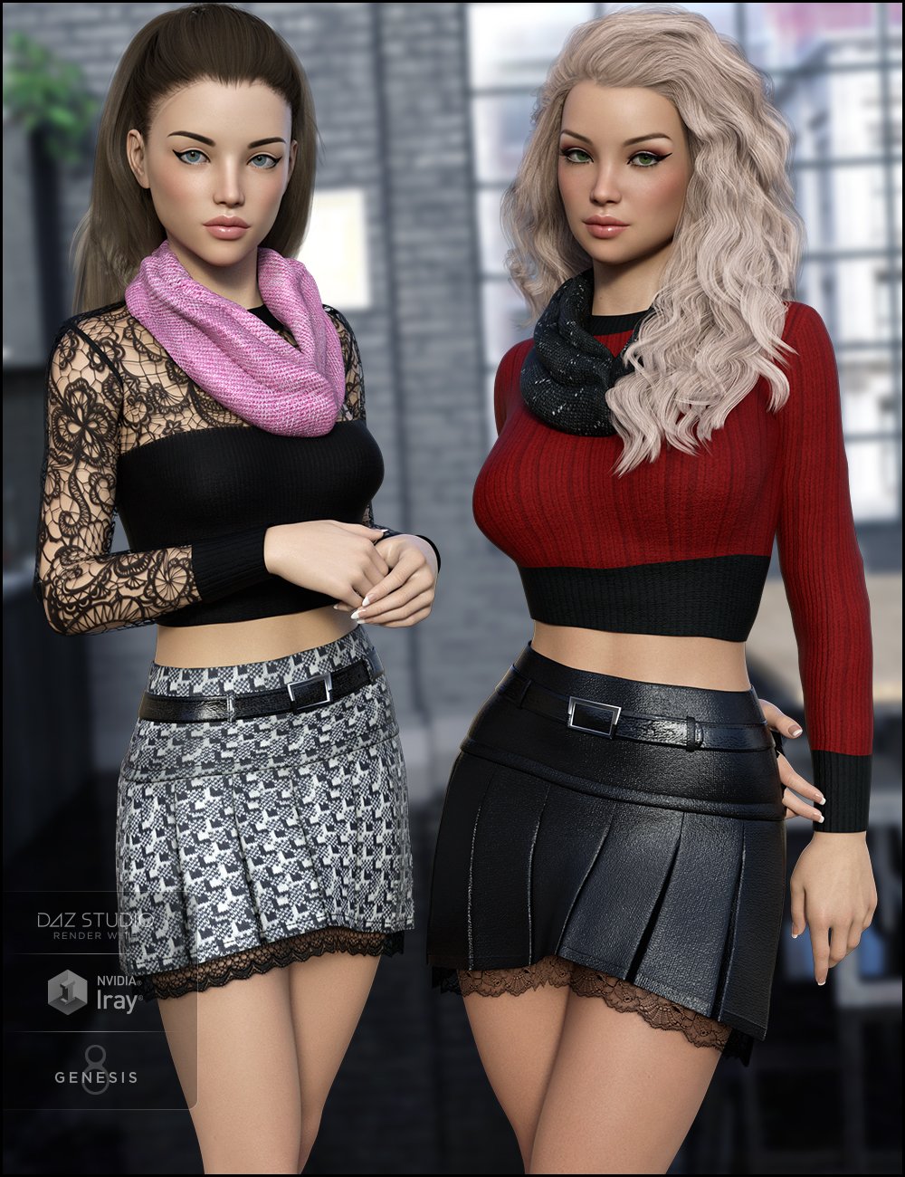 Autumn Haze Outfit Comfy Textures by: Jessaii, 3D Models by Daz 3D