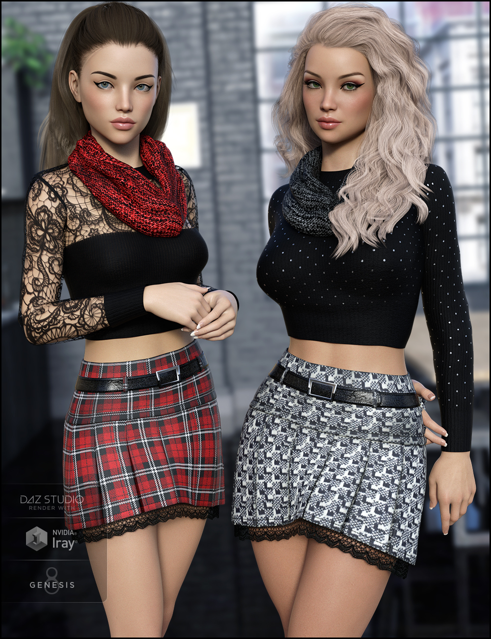 Autumn Haze Outfit Comfy Textures by: Jessaii, 3D Models by Daz 3D