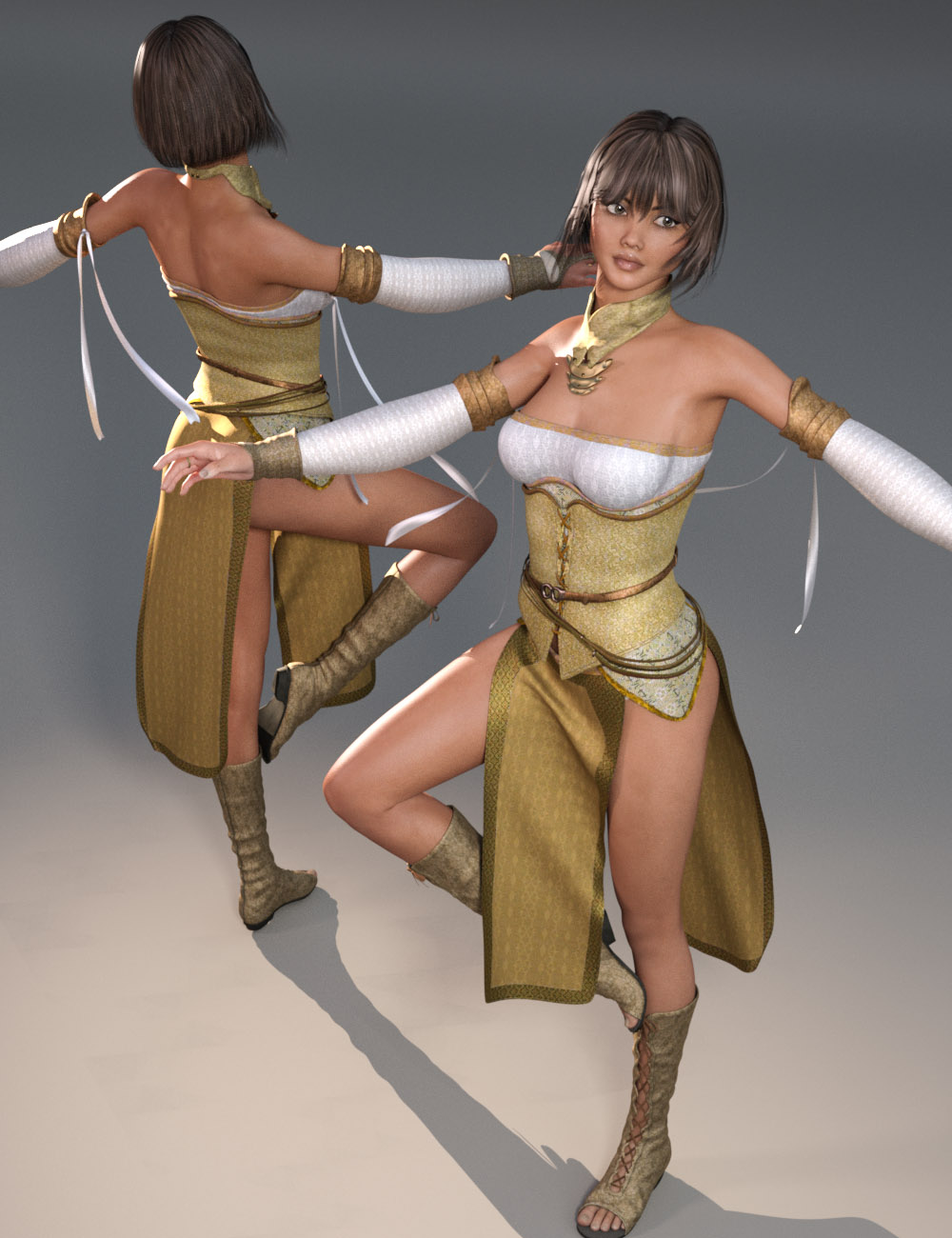 dForce Frey Healer Outfit for Genesis 3 Female(s) by: tentman, 3D Models by Daz 3D