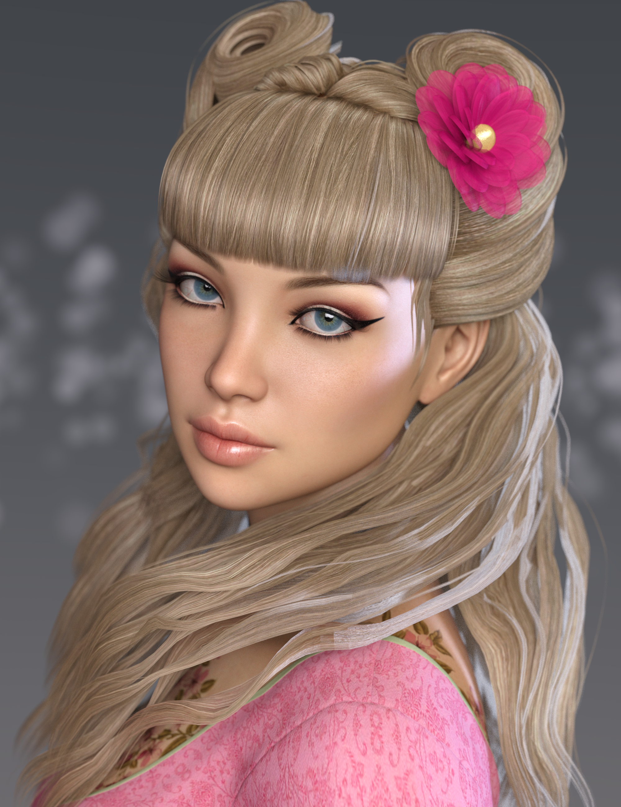 Georgina Pin-Up Hair for Genesis 8 Female(s) by: Propschick, 3D Models by Daz 3D