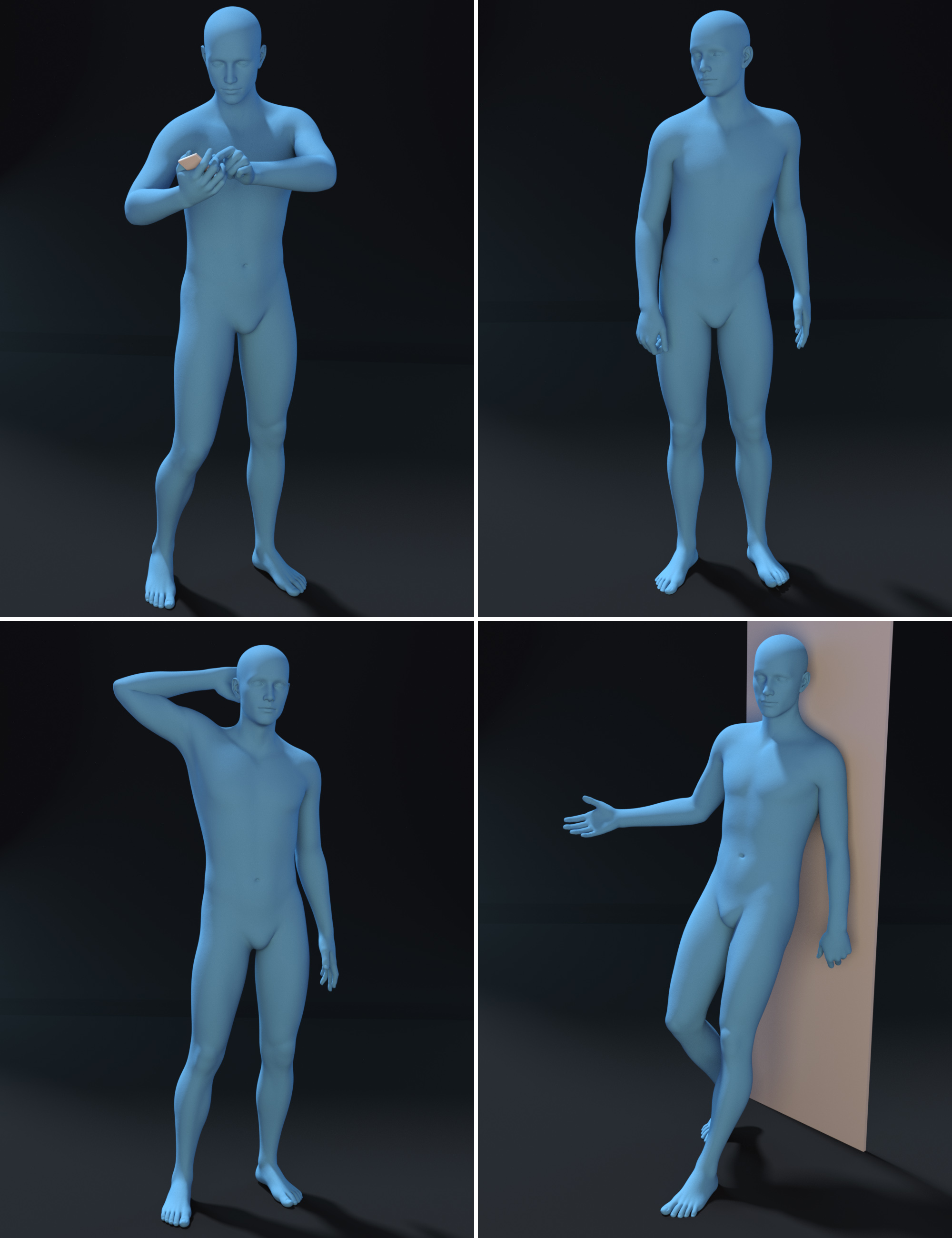 Standing and Leaning for Genesis 3 Male Standing and Leaning for Genesis 3 Male by: Three Wishes, 3D Models by Daz 3D