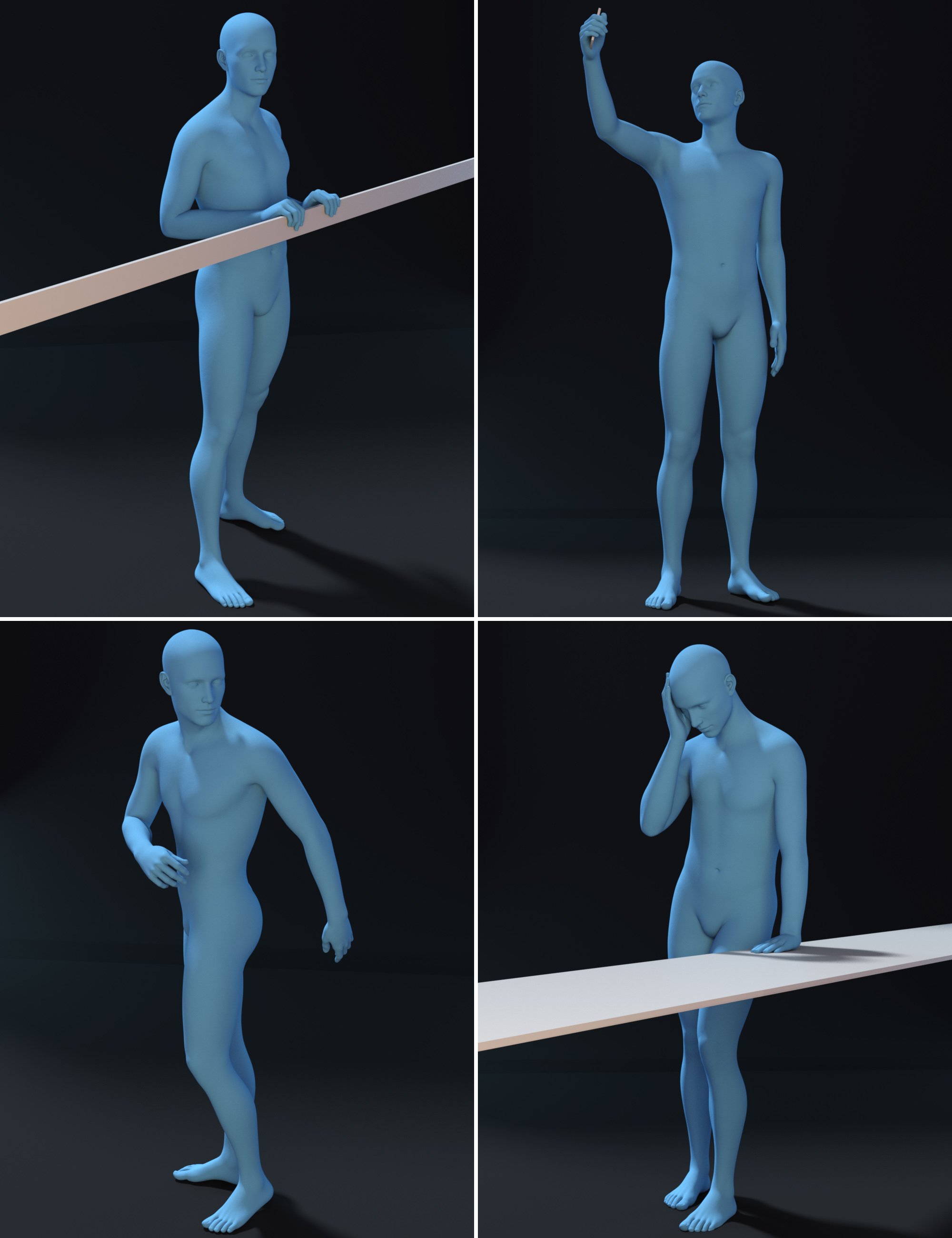 Standing and Leaning for Genesis 3 Male Standing and Leaning for Genesis 3 Male by: Three Wishes, 3D Models by Daz 3D