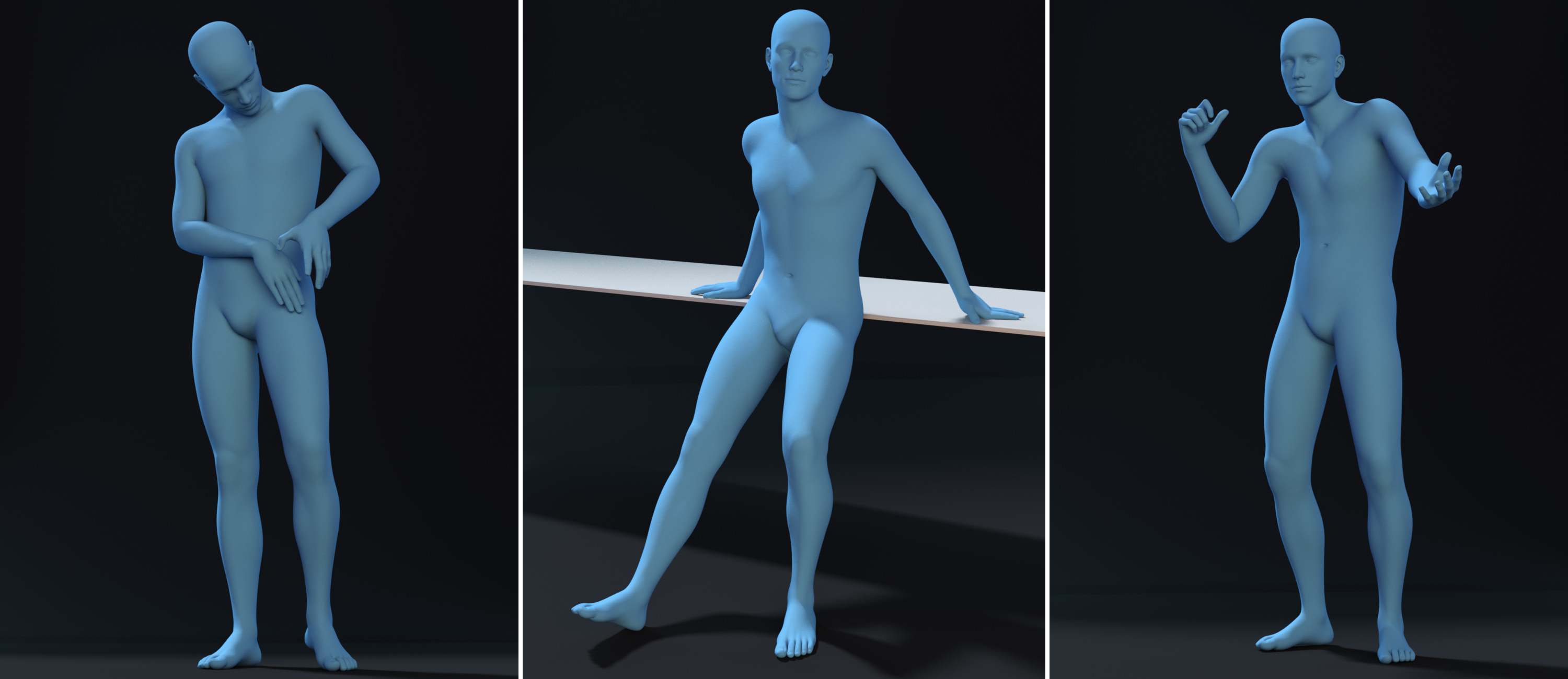 Standing and Leaning for Genesis 3 Male by: Three Wishes, 3D Models by Daz 3D