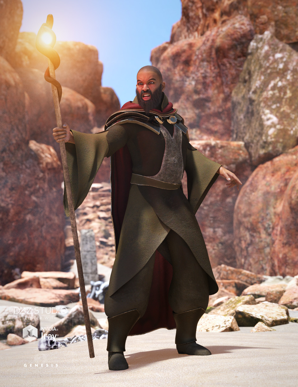 Desert Mage for Genesis 3 Male(s) by: , 3D Models by Daz 3D