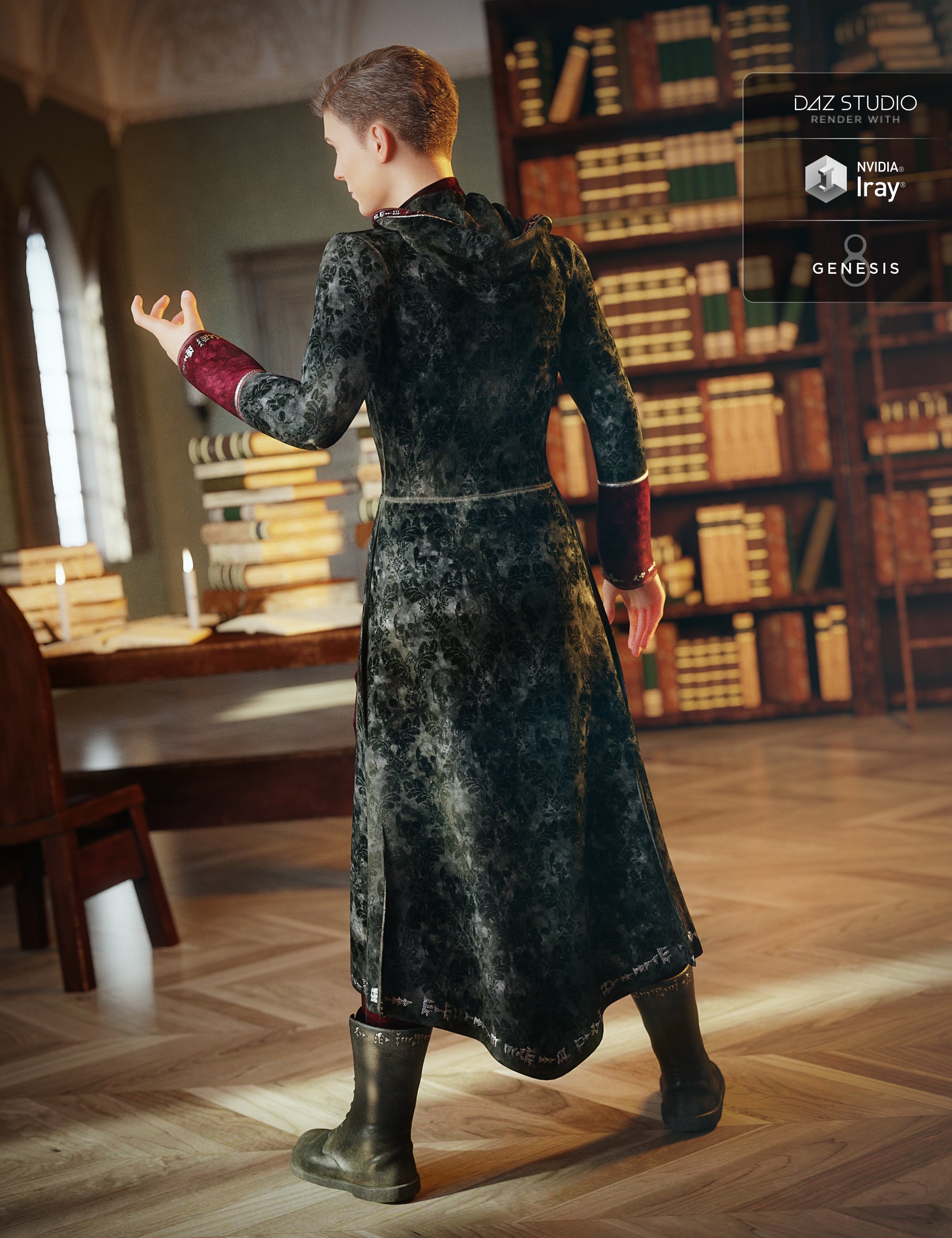 Wizard Apprentice Outfit for Genesis 8 Male(s) Daz 3D