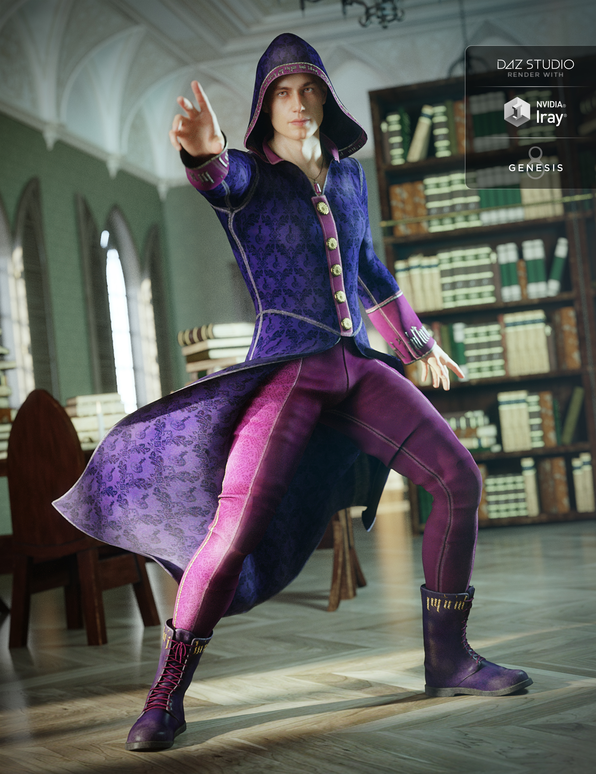 Wizard Apprentice Outfit Textures by: Arien, 3D Models by Daz 3D