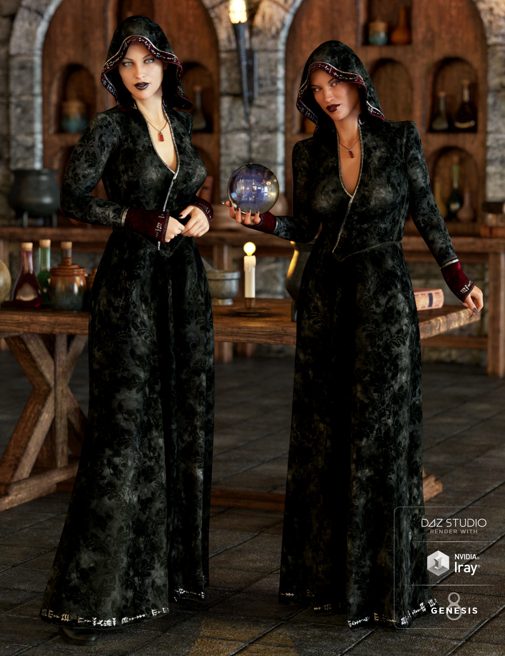 Sorceress Apprentice Outfit for Genesis 8 Female(s) by: ArienNikisatez, 3D Models by Daz 3D