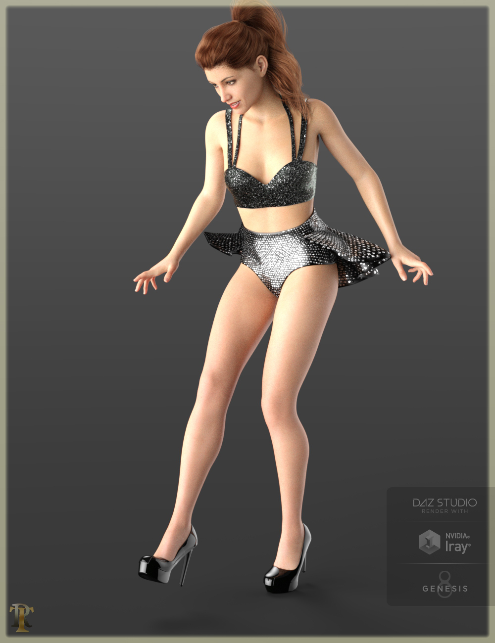 Center Stage Outfit for Genesis 8 Female(s) by: Trendy Renders, 3D Models by Daz 3D