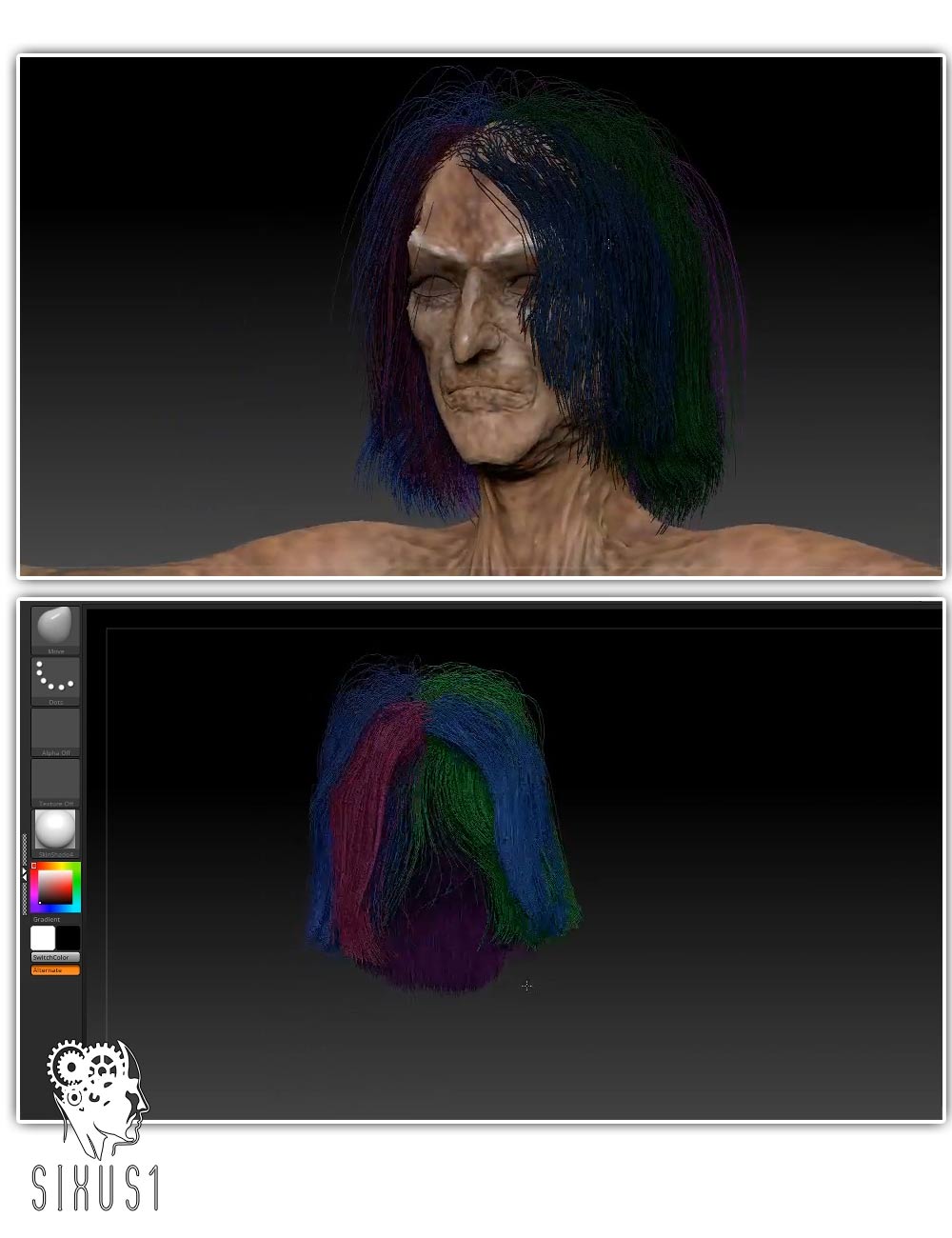 Sixus1 Mentoring - Witchery Pt2: Fibermesh Hair Creation by: Sixus1 MediaGreybro, 3D Models by Daz 3D