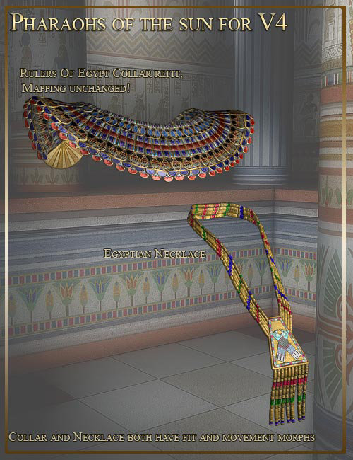 Pharaohs of the Sun for V4 by: , 3D Models by Daz 3D