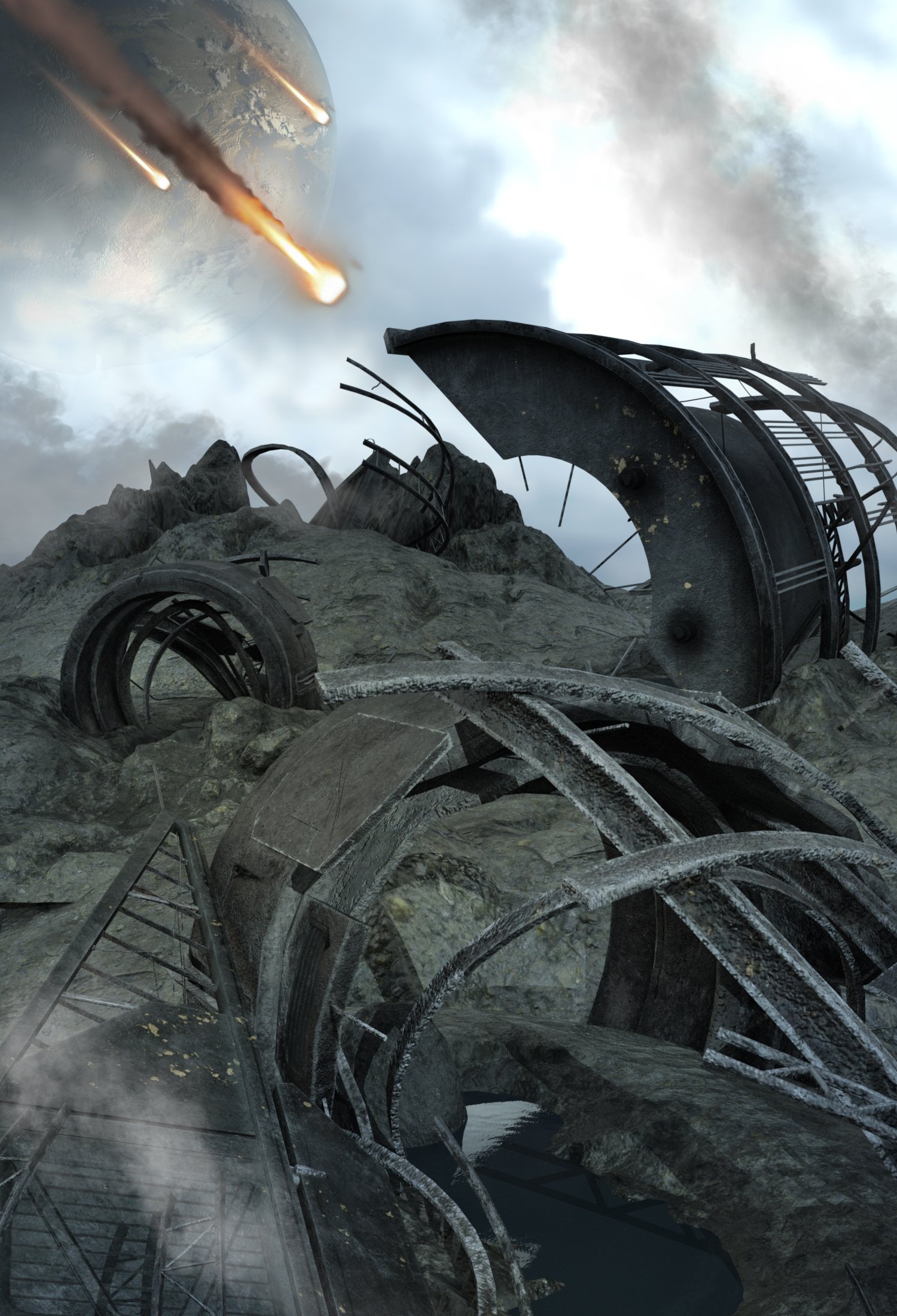 Space Wreckage by: The AntFarm, 3D Models by Daz 3D