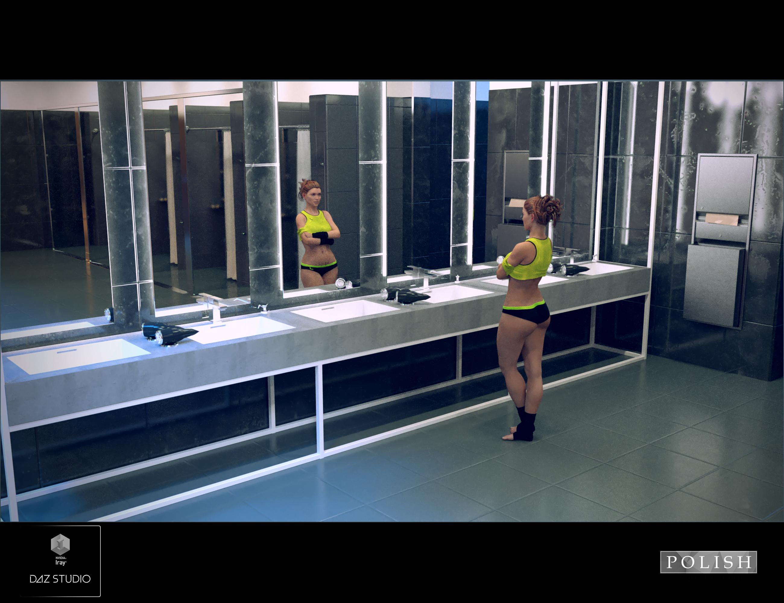 Fitness Club Shower Room by: Polish, 3D Models by Daz 3D