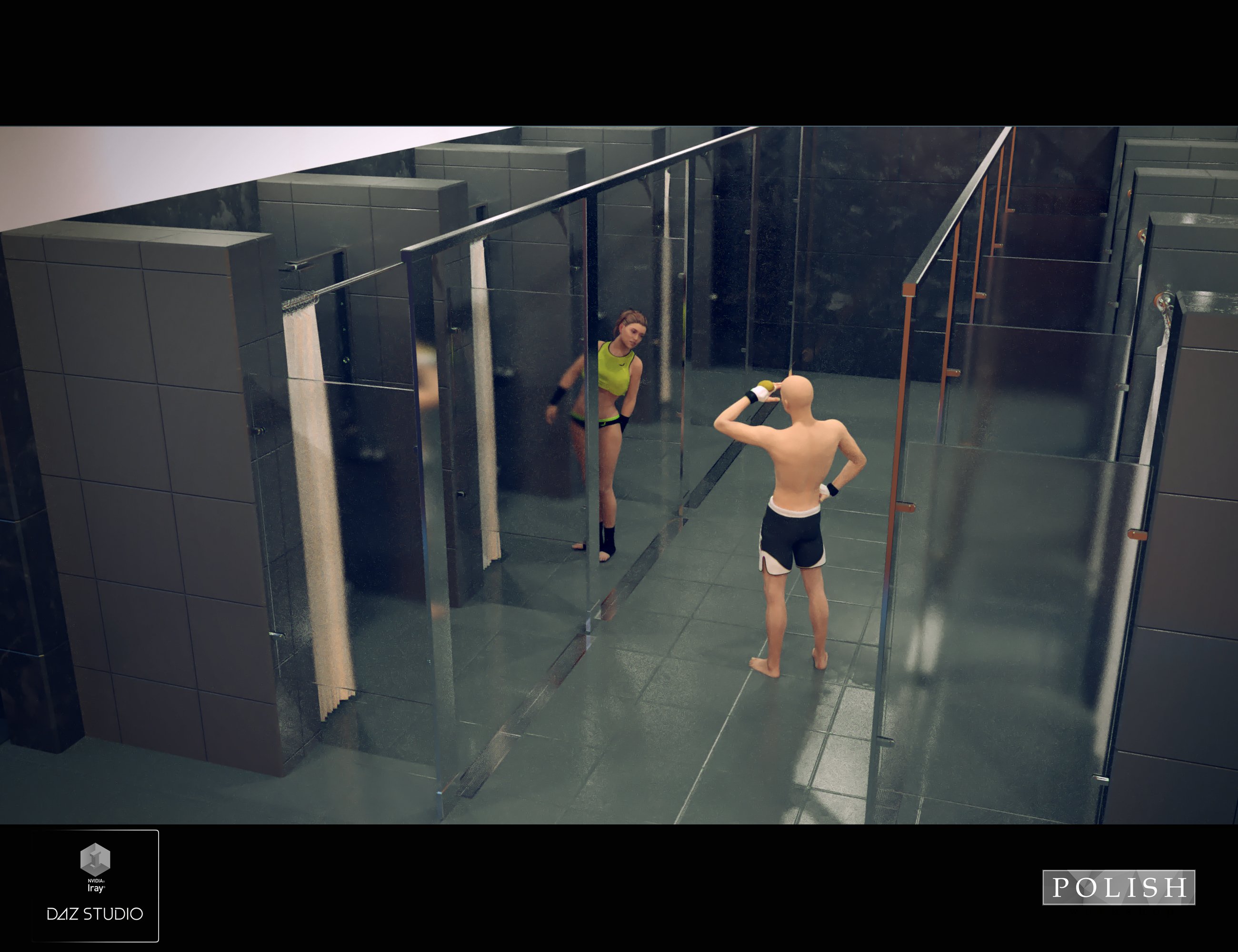 Fitness Club Shower Room Fitness Club Shower Room by: Polish, 3D Models by Daz 3D