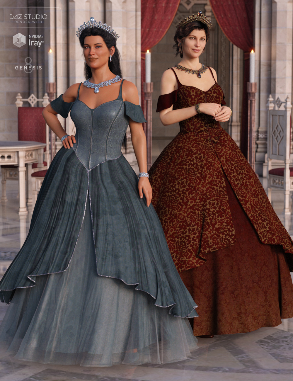 Princess Ensemble Textures by: Anna Benjamin, 3D Models by Daz 3D