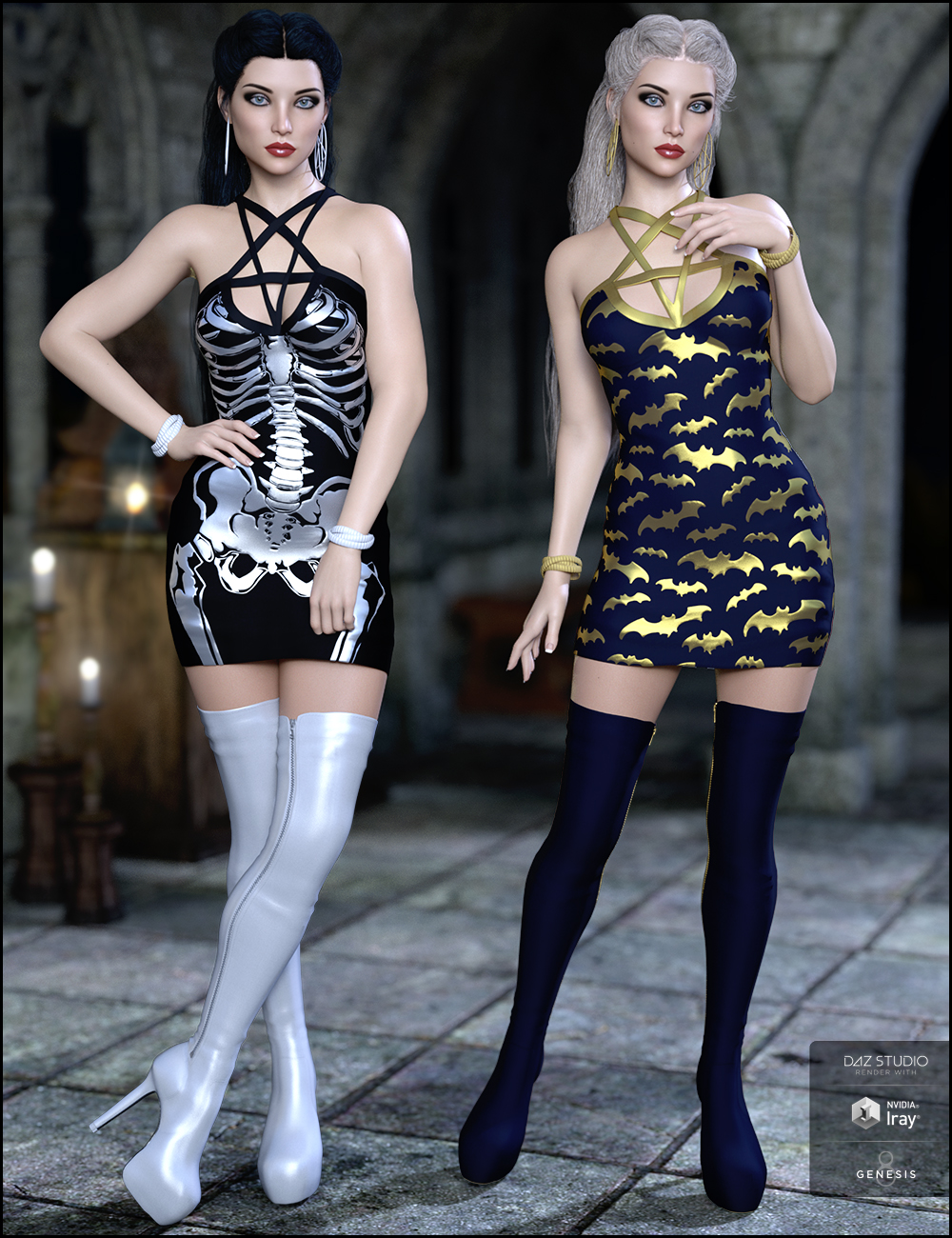Lustrum Dress Outfit Textures by: JessaiiDemonicaEvilius, 3D Models by Daz 3D