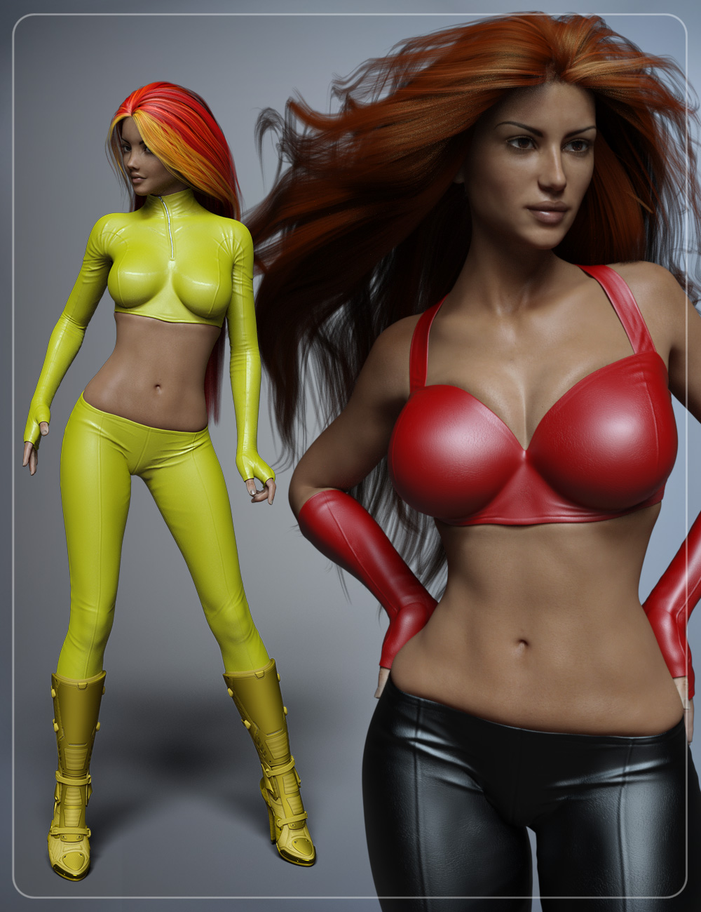 Slinky Suit 2 for Genesis 3 and 8 Female(s) by: smay, 3D Models by Daz 3D