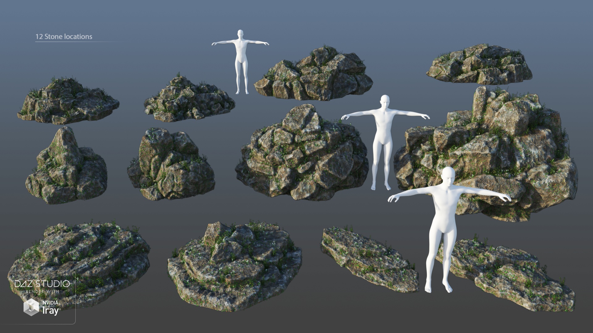 Stones HR by: Andrey Pestryakov, 3D Models by Daz 3D