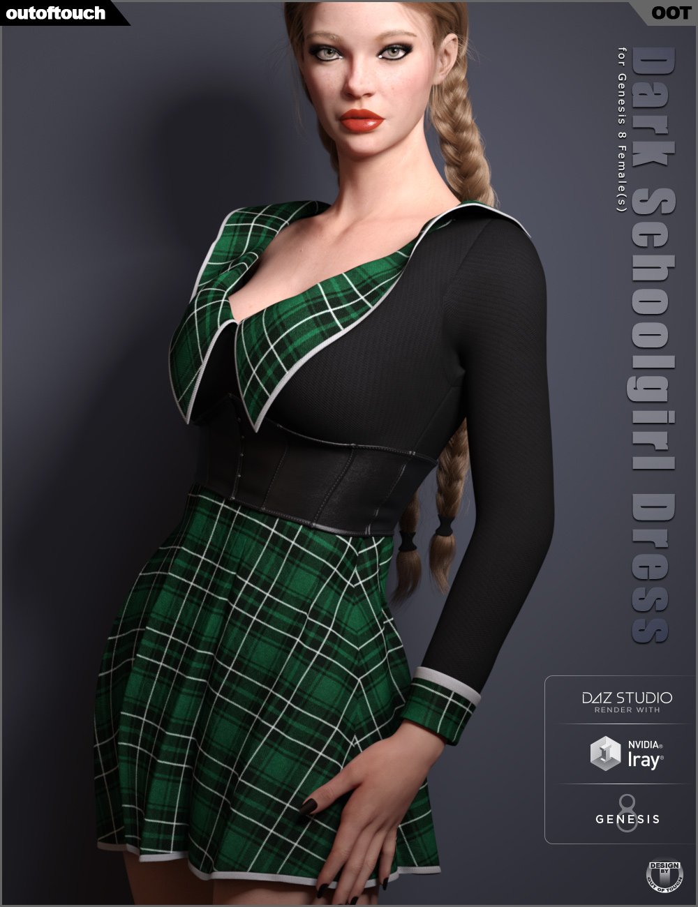 Dark Schoolgirl Dress for Genesis 8 Female(s) Dark Schoolgirl Dress for Genesis 8 Female(s) by: outoftouch, 3D Models by Daz 3D