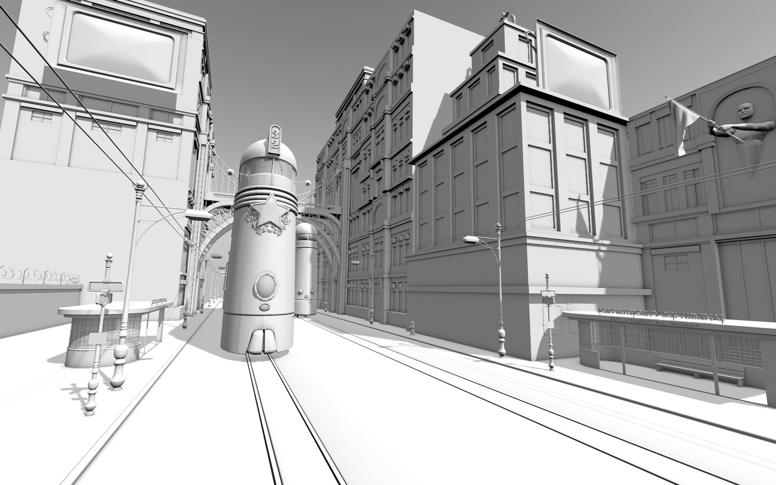 Tram Line Tram Line by: Ansiko, 3D Models by Daz 3D