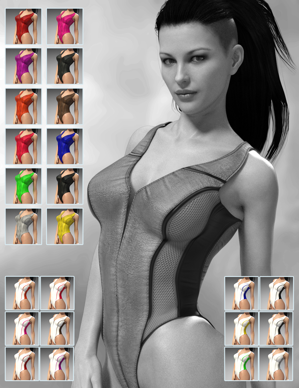 X-Fashion Action Bodysuit for Genesis 8 Female(s) by: xtrart-3d, 3D Models by Daz 3D